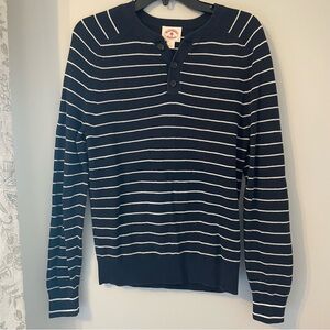 Brooks Brothers Striped Navy and White Sweater